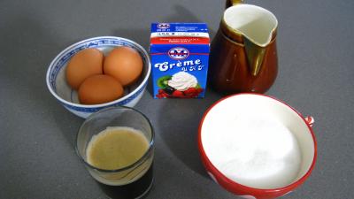 Ingrédients pour la recette : Crème au jus de café