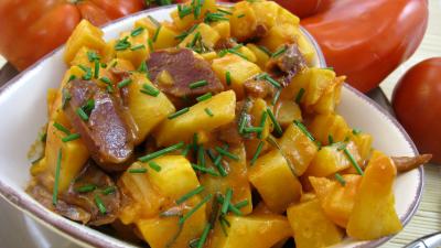 Recette Céleri-rave aux gésiers confits façon landaise