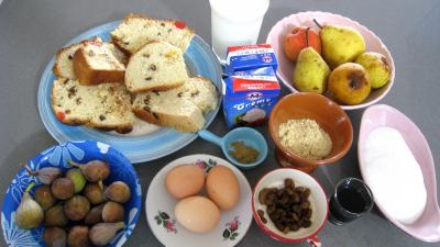 Ingrédients pour la recette : Pain perdu aux fruits