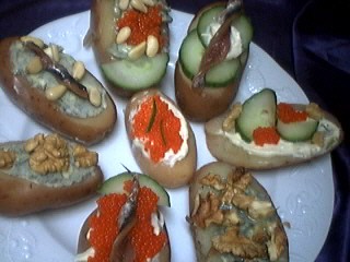 Recette Canapés aux pommes de terre