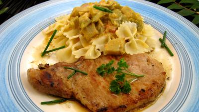 Recette Côtes de porc aux légumes