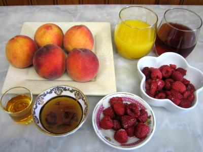 Ingrédients pour la recette : Punch à la pêche