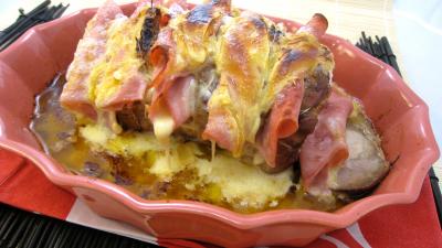Pôti de porc : Rôti de porc farci au jambon et reblochon