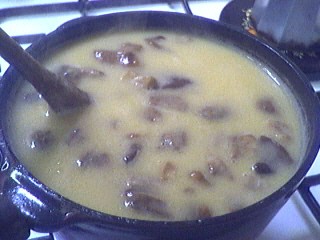 fondue aux cèpes