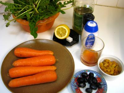 Ingrédients pour la recette : Carottes en salade