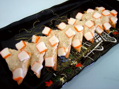 Image : recette Canapés pomme et surimi