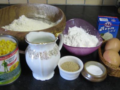 Ingrédients pour la recette : Pain aux grains de maïs doux