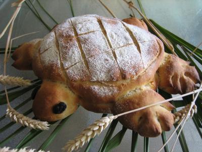 Recette Pain aux oignons en forme de tortue