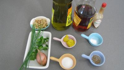 Ingrédients pour la recette : vinaigrette aux noix de cajou