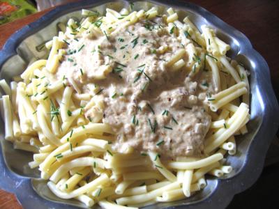 Recette Macaronis sauce aux noisettes