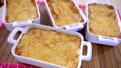 Recette Crevettes en gratin aux pommes de terre 