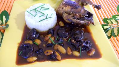 Recette Perdrix au miel et aux fruits secs
