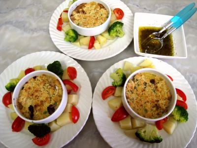 Crumble de camembert et sa salade - 14.3