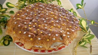 Image : Epiphanie ou Jour des Rois - Galette des rois à la chantilly