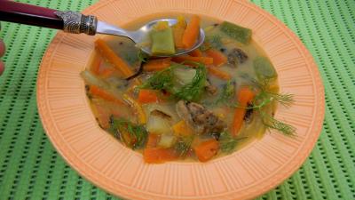 Recette Soupe de carottes aux ris de veau
