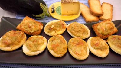 Recette Canapés aux aubergines
