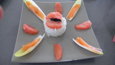 Salade de truite fumée et sa brochette de viandes - 7.1