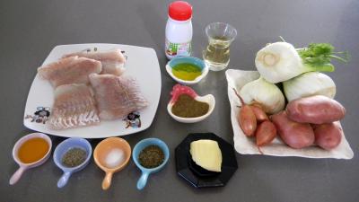 Ingrédients pour la recette : Filets de lieu noir à la moutarde