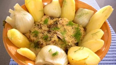 Image : Plat de filets de lieu noir à la moutarde