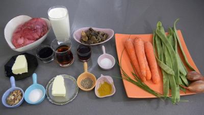 Ingrédients pour la recette : Brochettes de ris de veau aux légumes