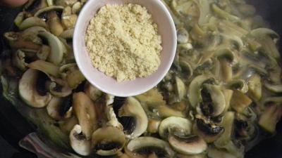 Crêpes aux ris de veau, châtaignes et champignons - 6.4