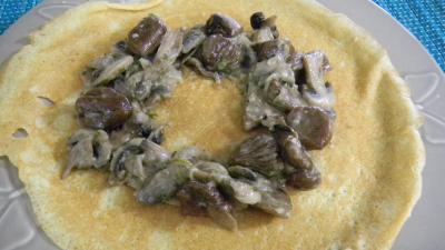 Crêpes aux ris de veau, châtaignes et champignons - 10.2