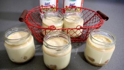 Recette Yaourts caramélisés aux bananes 