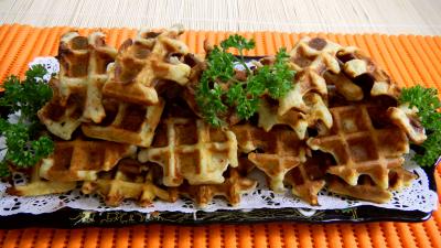 Recette Gaufres au jambon en amuse-bouche