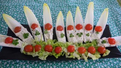Recette Feuilles d'endives à la ricotta