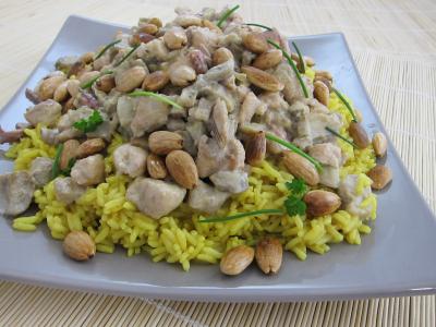 plat complet : Assiette de risotto à la saumonette et encornet