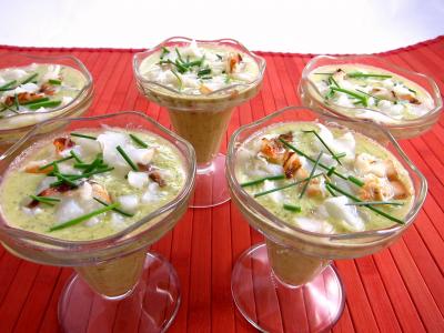 Recette Gaspacho facile de brocolis et petits pois