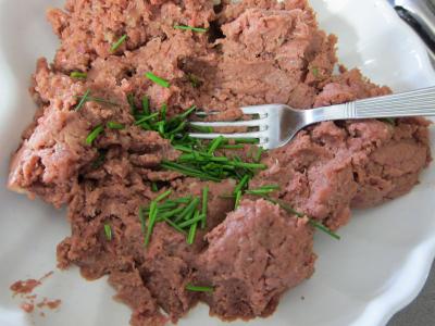 Tartare de boeuf aux haricots plats - 6.2
