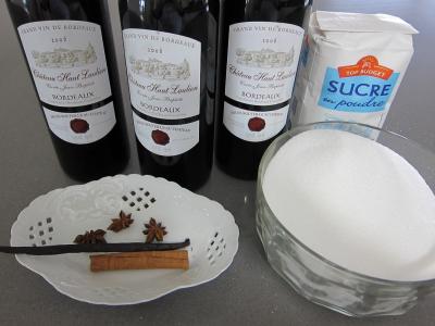Ingrédients pour la recette : Confit de vin rouge de Bordeaux