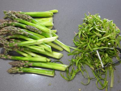 Asperges et gaufrettes au chorizo - 1.2