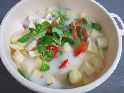 Mâche en velouté et sa gaufrette à la mozzarella - 4.4
