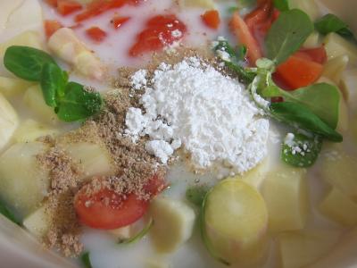 Mâche en velouté et sa gaufrette à la mozzarella - 5.4