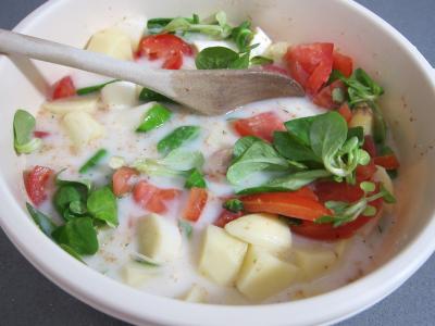 Mâche en velouté et sa gaufrette à la mozzarella - 6.2