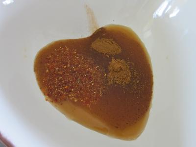 Coquelets au miel et aux pommes caramélisées et aux asperges - 4.4