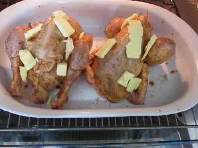 Coquelets au miel et aux pommes caramélisées et aux asperges - 8.2