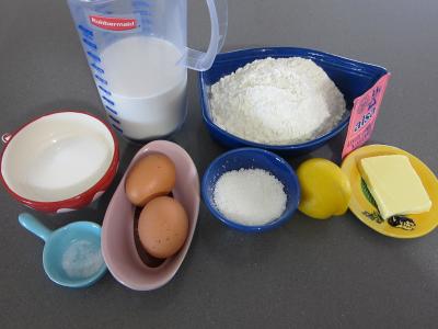 Ingrédients pour la recette : Gaufrettes à la noix de coco au parfum d'Asie