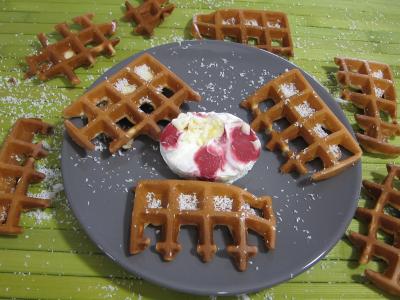 Recette Gaufrettes à la noix de coco au parfum d'Asie