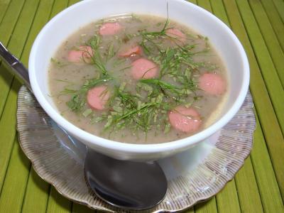 Recette Fenouil en velouté et aux knackis (saucisses de Strasbourg)