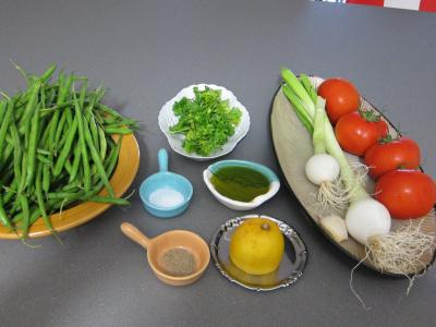Ingrédients pour la recette : Haricots verts à la portugaise