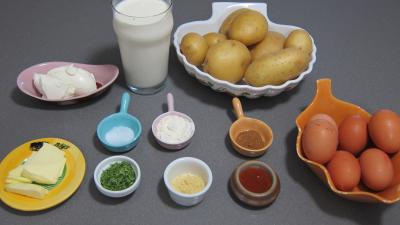Ingrédients pour la recette : Pommes de terre à la sauce au mascarpone