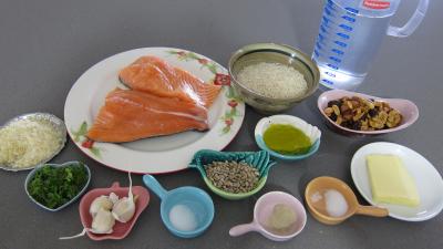 Ingrédients pour la recette : Papillotes de pavés de saumon