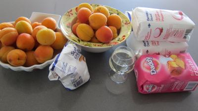 Ingrédients pour la recette : Confiture d'abricots