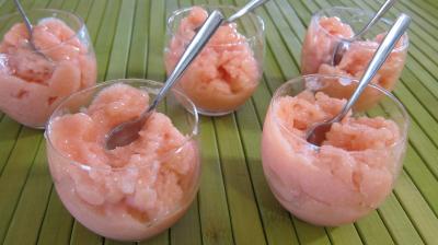 Recette Granités aux nectarines et à la pêche