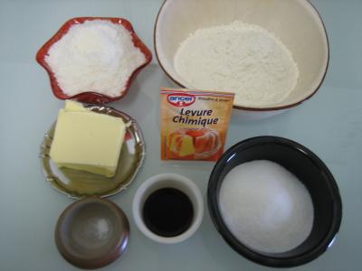 Ingrédients pour la recette : Cookies à la noix de coco