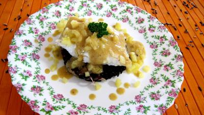 Image : recette Loup de mer et sa sauce au champagne